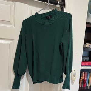 Vici Emerald Ribbed Crew Neck Sweater